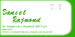 daniel rajmond business card